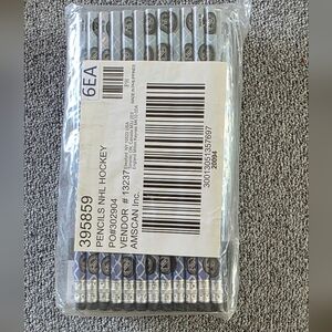 NHL Blue and Silver Hockey Logo Pencils - Pack of 12